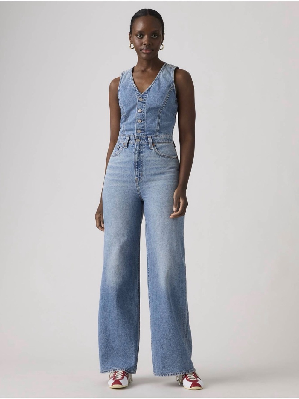 Levi’s Denim Wide Leg Jumpsuit